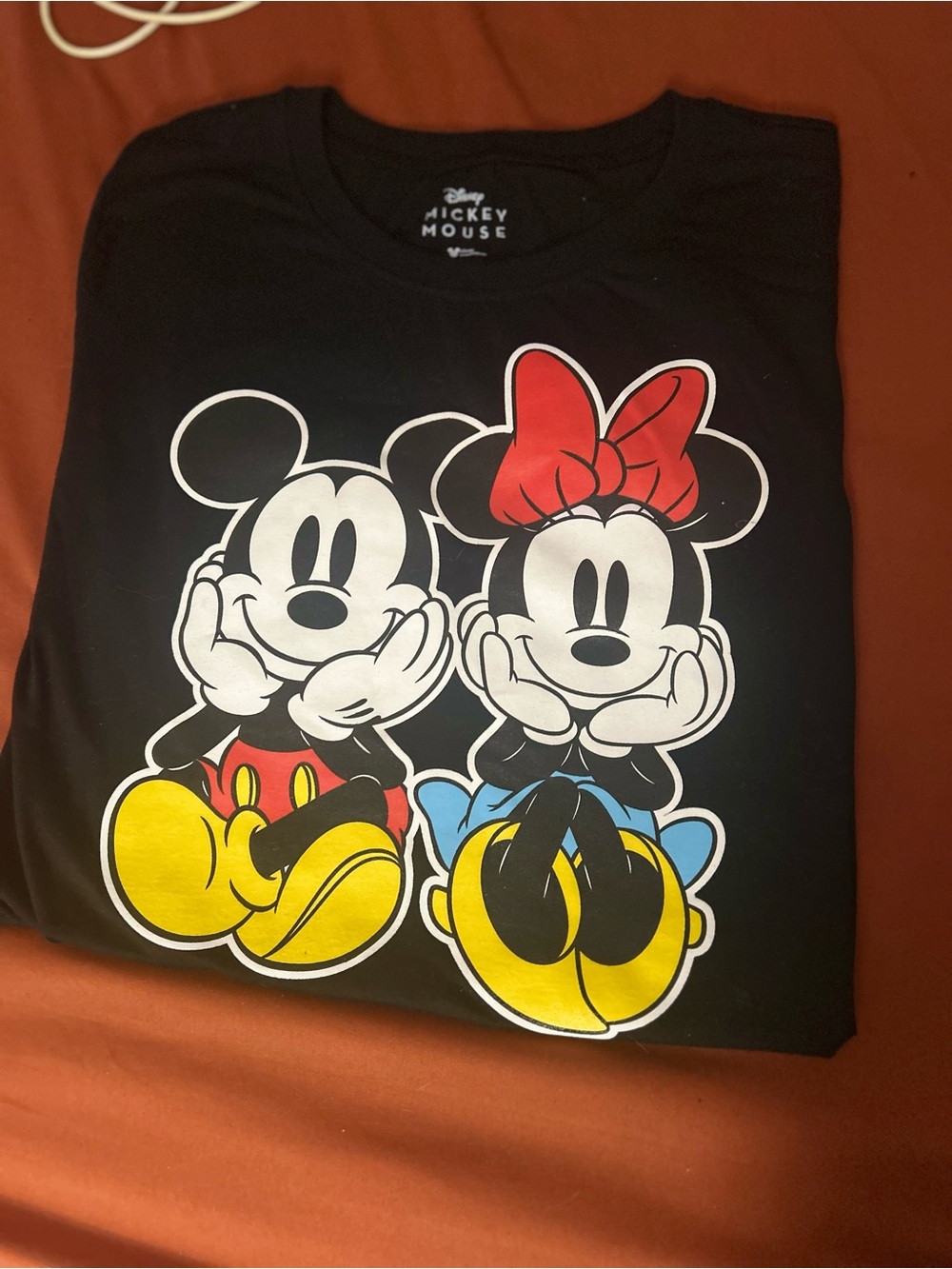 Disney Black Kids Short Sleeve Tee with Mickey & Minnie Graphic